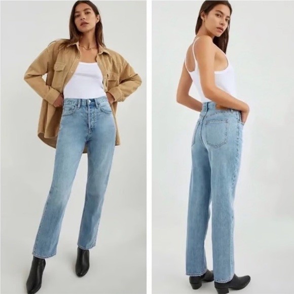 Denim Forum Aritzia Size 30 The Joni High Rise Jeans 29L - Picture 15 of 15